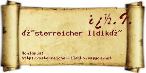 Österreicher Ildikó névjegykártya