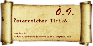 Österreicher Ildikó névjegykártya