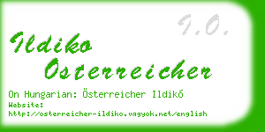 ildiko osterreicher business card